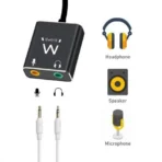 Adaptador usb-c para jack 2 x 3.5mm preto - Image 2