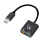 Adaptador usb-c para jack 2 x 3.5mm preto
