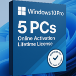 Windows 10 Pro – 5 PCs – Ativação online – Licença vitalícia genuína
