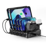 Estação de Carregamento Ewent EW1335 130W | Docking 6 Portas USB | Suporte para Portátil, Tablet, Smartwatch e Headphones