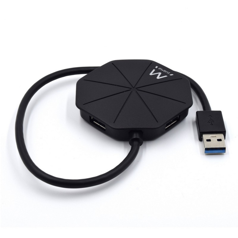 hub-ewent-usb-4x-usb-32-gen1-preto HUB EWENT USB 4X USB 3.2 GEN1 PRETO - Image 1