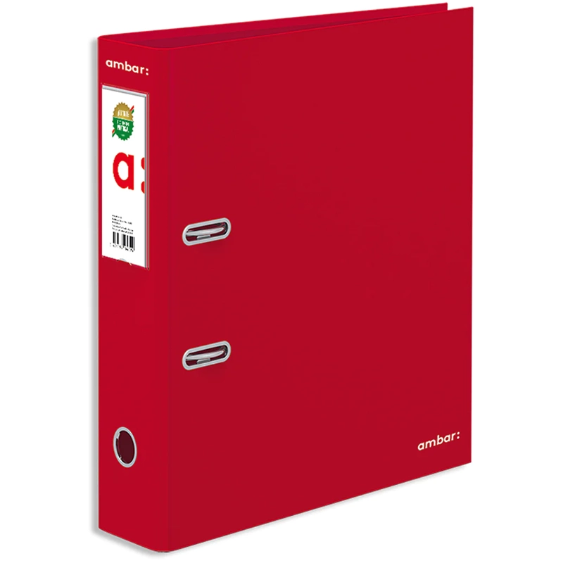 Pasta-de-Arquivo-Ambar-de-Lombada-Larga-Vermelha-PALARGRED PASTAS DE ARQUIVO AMBAR LARGA VERMELHA - Image 1
