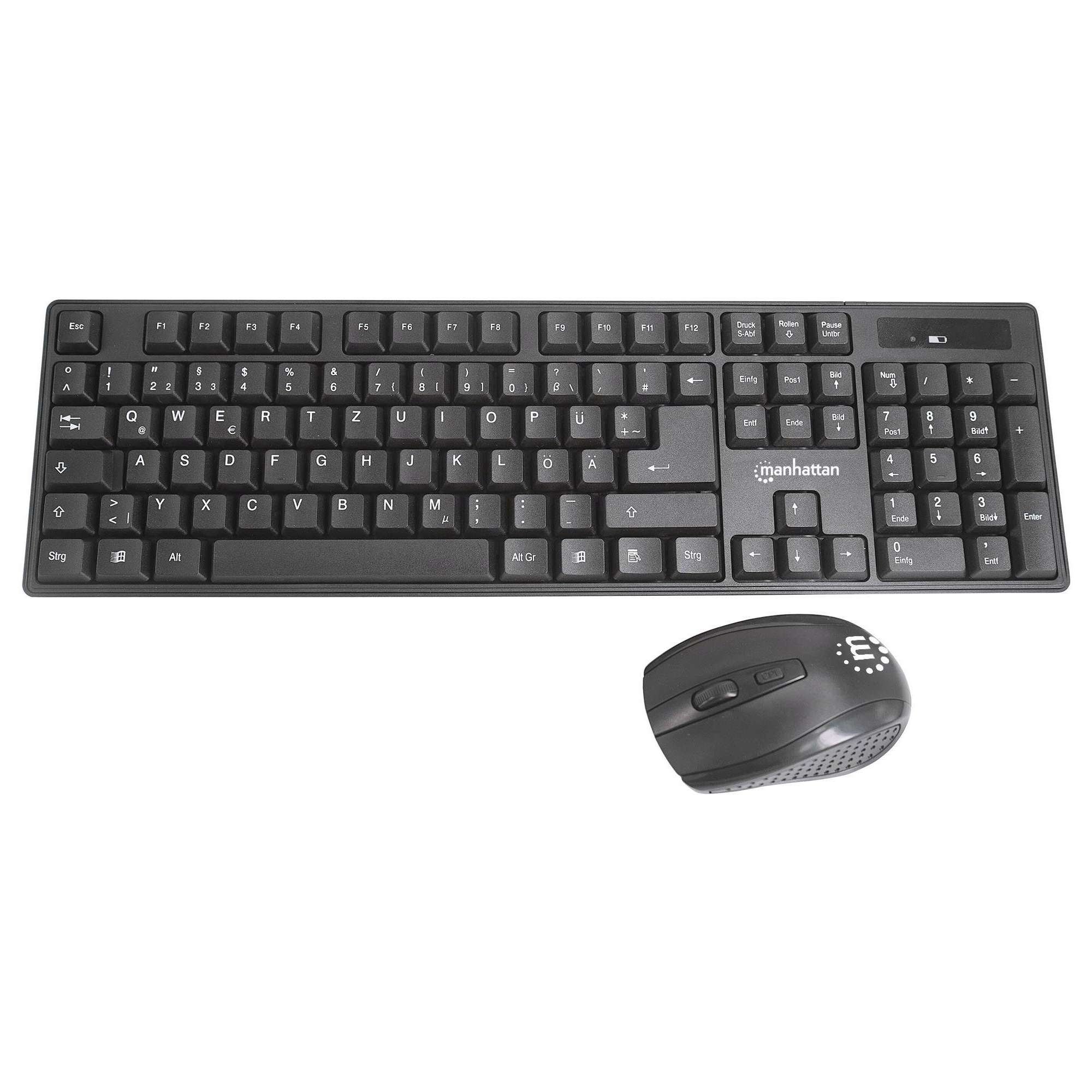 5-RD65-AS-004__10_ TECLADO + MOUSE MANHATTAN MULTIMÉDIA WIRELESS/DONGLE USB PT PRETO - Image 1